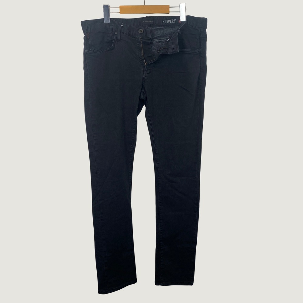 John Varvatos USA Bowery Slim Straight Jeans Washed Black Size 32